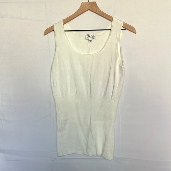 ❤️5/$25❤️ EUC Linea by Louis Dell’Olio Whisper Knit Rib Trim Tank - Picture 1 of 5